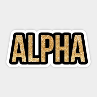 Gold Alpha Sticker